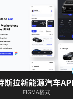 100屏汽车之家，特斯拉新能源汽车app，销售平台fimga源文件