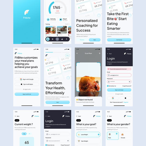110页饮食跟踪APP高保真原型UI设计figma源文件（需添加图片）