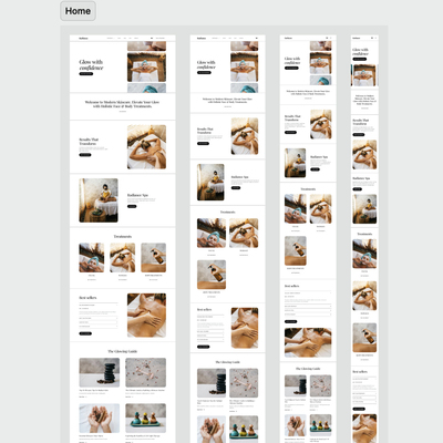 40页护肤、美容和健康网站设计figma源文件