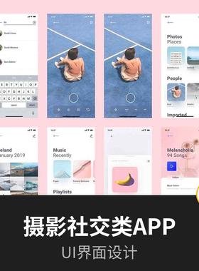 100张图片社交类app UIkit源文件，UI素材下载，sketch源文件