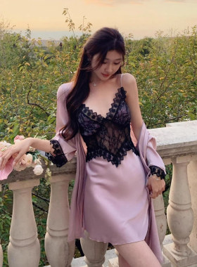 2025新款桑蚕丝真丝睡衣轻奢高级感性感紫色家居服礼盒装送闺蜜