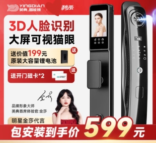 英典YINGDIAN 锁入户门电子锁 R10智能门锁指纹锁3D人脸全自动密码