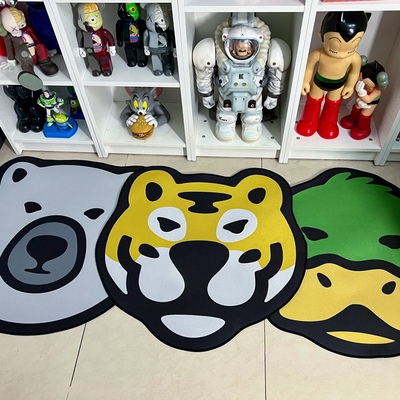 Artoyer原创潮流Humanmade老虎鸭子拍照地毯地垫网红ins装饰茶几