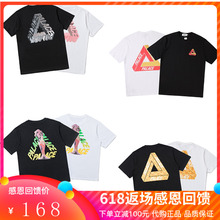 潮牌PALACE 短袖幻影三角反光印花女神像夕阳t恤宽松休闲情侣款夏