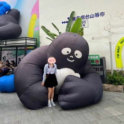 定制充气卡通黑猩猩气模网红公仔吉祥物模型户外活动引流商场美陈