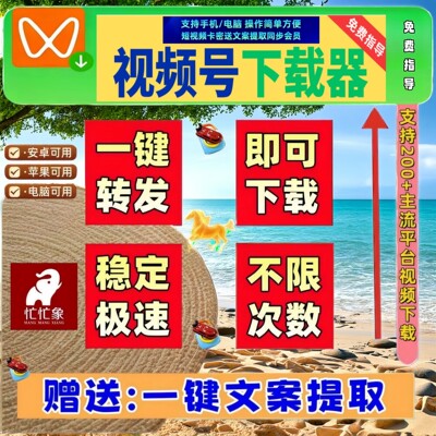 视频号下载直播回放去除水印多平台全自动去水印小程序mac系统