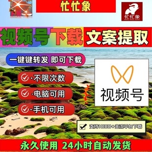 忙忙象视频号下载工具批量工具抖音去水印去水印软件长期可用哔站