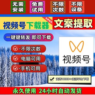 视频号下载助手电脑网页公众工具无限次数万能嗅探简单方便卡密