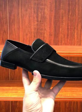 帕达索英伦真皮豆豆鞋男休闲皮鞋夏季商务乐福鞋一脚蹬男鞋230440
