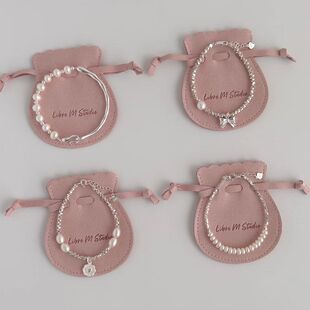 珍珠送银子手串手环轻奢小众手镯碎生日礼物纯银手链女款925设计