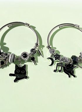 系列个性满钻DIY小猫跨境暗黑