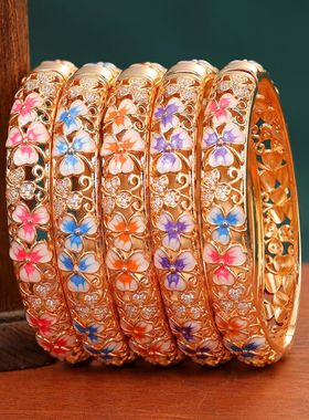 新中式镂空威德镯子手镯开口复古