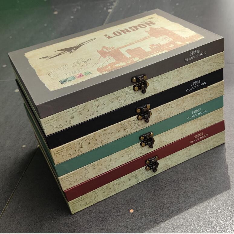 文谷精品盒装同学录青春记录簿学生毕业纪念册创意校友录留言本子