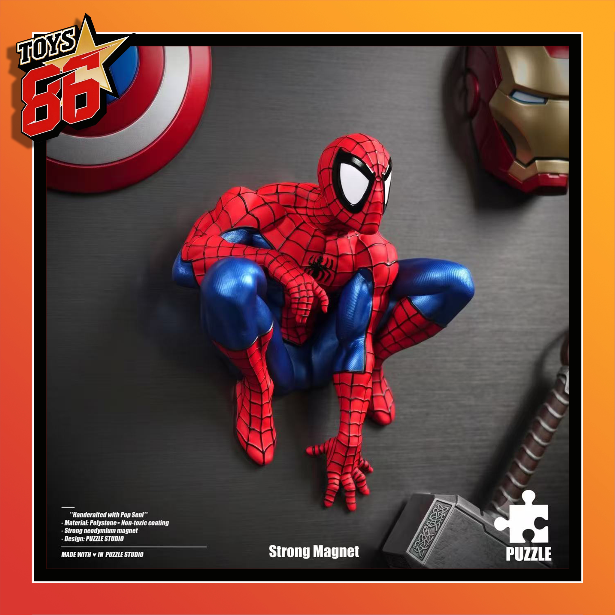 【86toys 新品】PUZZLE 蜘蛛侠 Spider-Man 全身像 冰箱贴 雕像