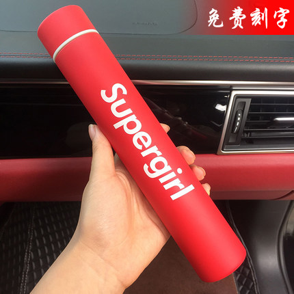 潮流supergirl不锈钢保温杯创意女学生细长水杯情侣个性简约杯子
