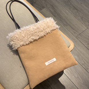 棕色秋冬慵懒风手提包腋下包女款大容量外出通勤新款小号单肩包包