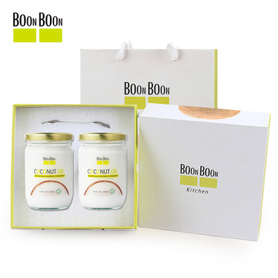 BoonBoon/椰满满离心冷榨椰子油烘焙护发漱口食用油200ml*2礼盒装