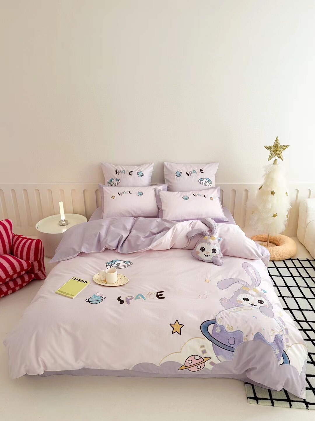 星黛露儿童四件套匹马棉全棉女孩床品套件/四件套/多