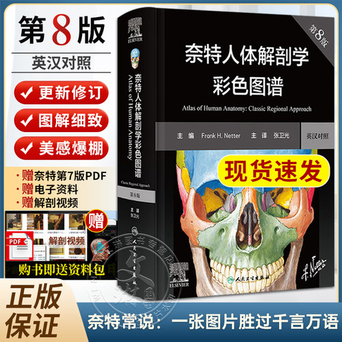 新版奈特人体解剖学彩色图谱8版