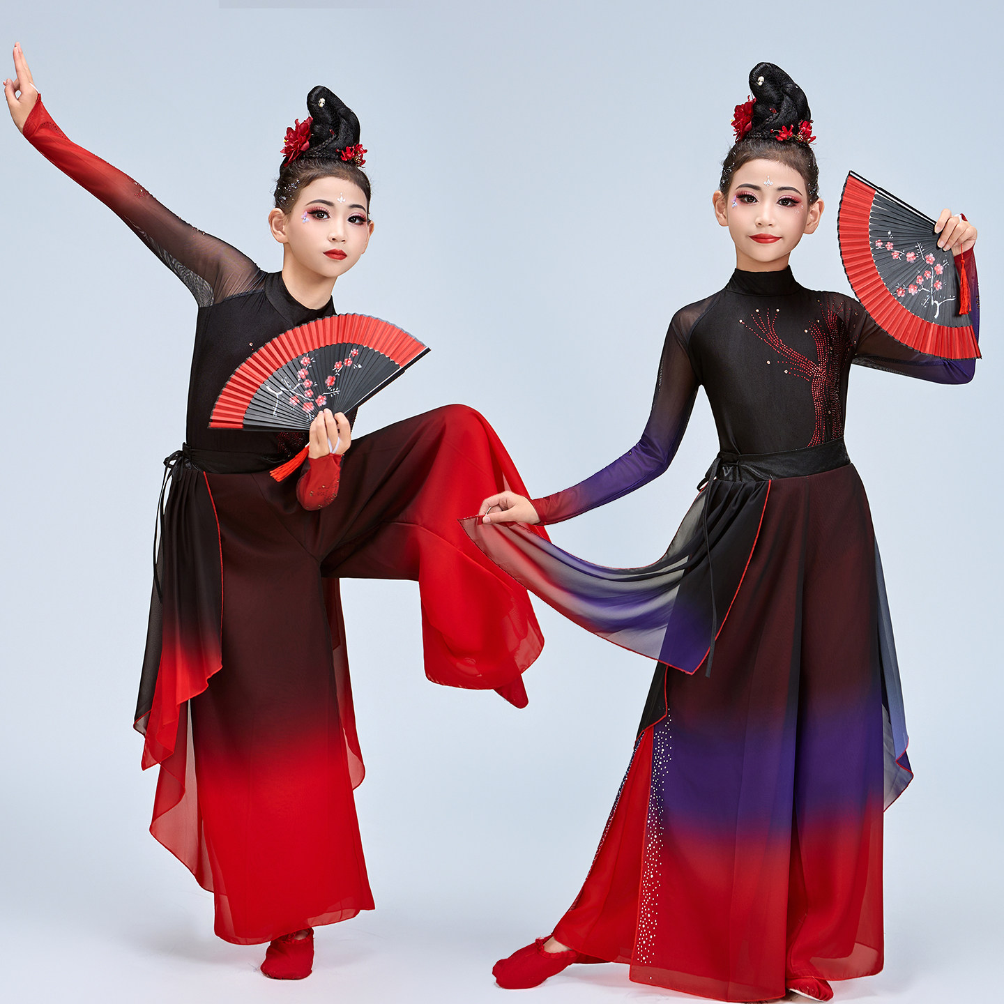 中国九州新款古典舞儿童飘逸风象王行舞蹈服装舞蹈秧歌演出服表演