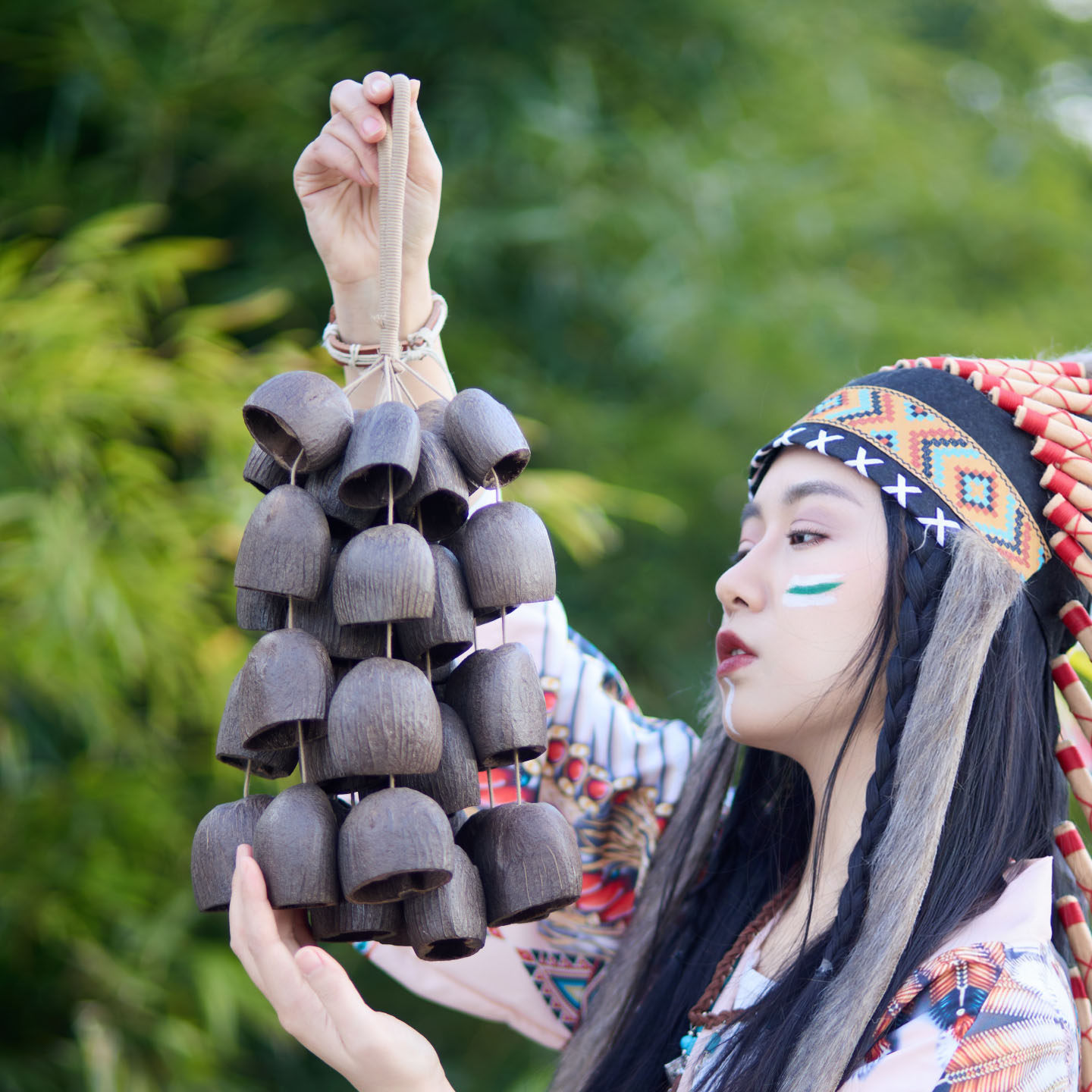 天然果壳手摇铃水铃桐果实铃铛瑜伽冥想音疗治愈解压乐器礼物风铃