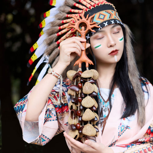 天然果壳太阳女神手摇铃乐器