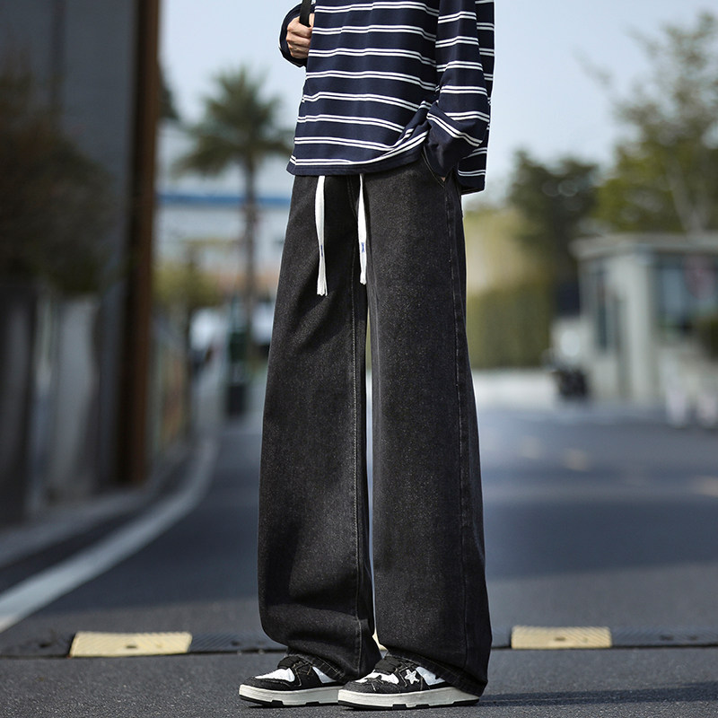 STA春夏潮牌复古水洗牛仔裤男宽松阔腿裤系带休闲中腰青少年长裤,男装,牛仔裤,淘宝优惠券,粉丝福利购,淘宝优惠卷