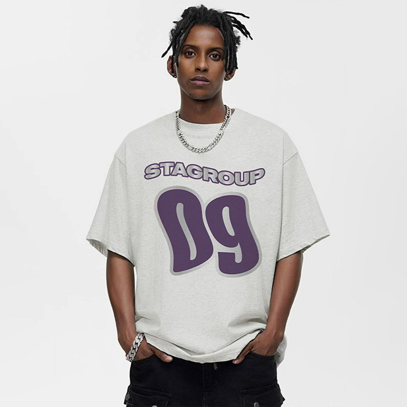 STA美式潮牌夏季数字印花百搭T恤