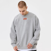 STA美式 宽松休闲多色圆领重磅380g基础卫衣男秋复古百搭情侣上衣