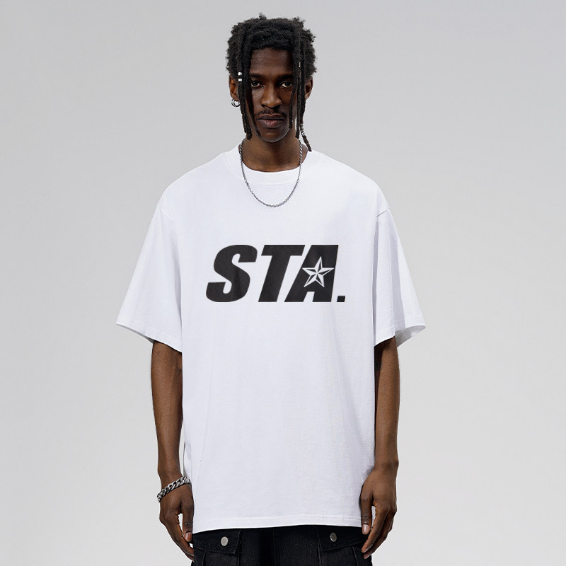 STA美式高街重磅潮牌字母印花T恤