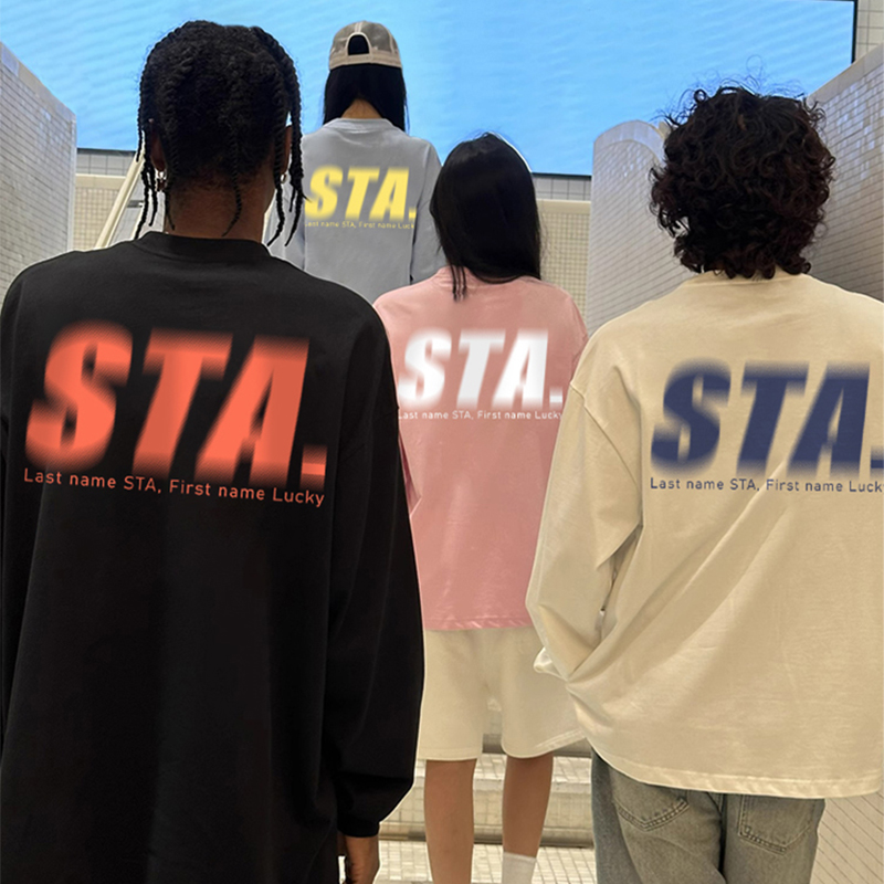 STA幻影Logo长袖T恤体恤衫男女
