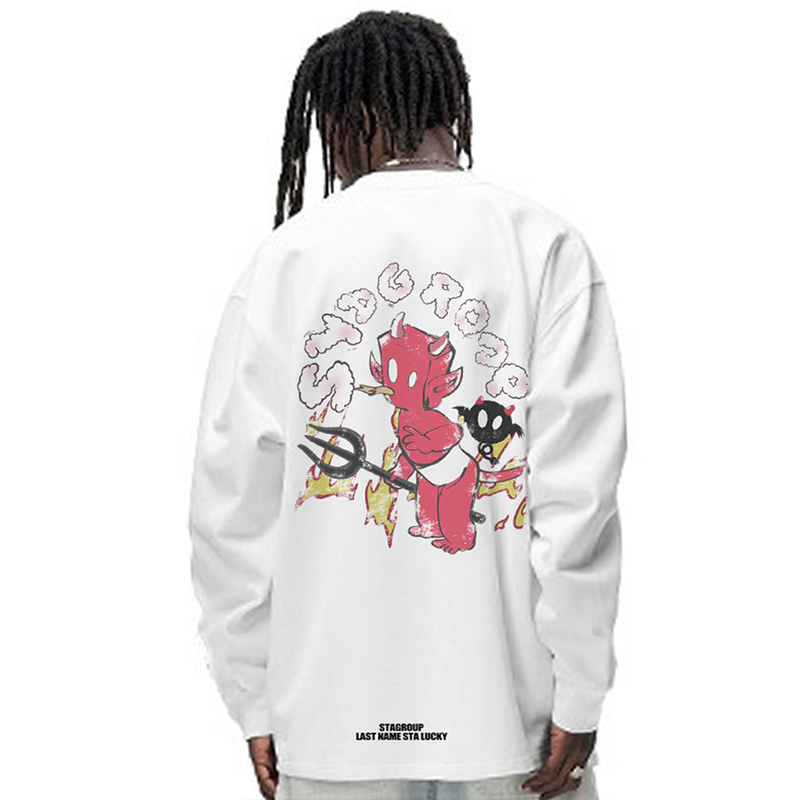 STA长袖T恤重磅纯棉打底衫