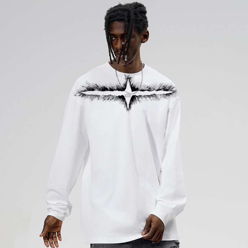 STA创意长袖T恤纯棉男女