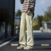 STA春秋新款 男百搭潮流休闲纽扣长裤 26年微喇美式 宽松直筒牛仔裤