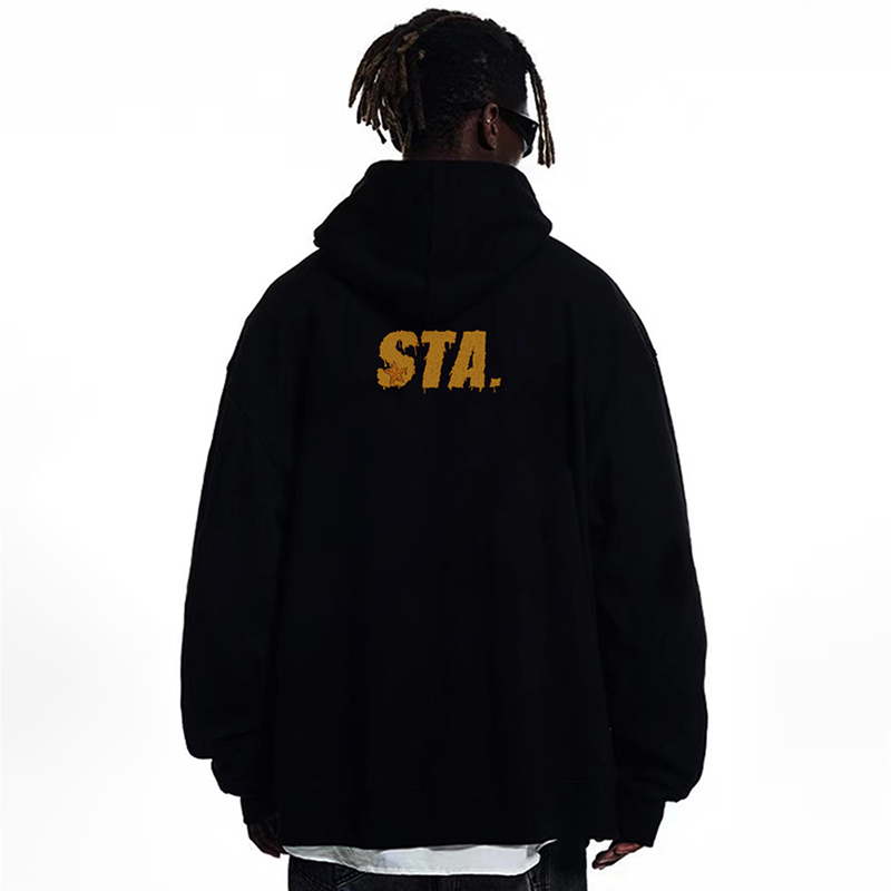 STASR融化星标潮牌连帽卫衣
