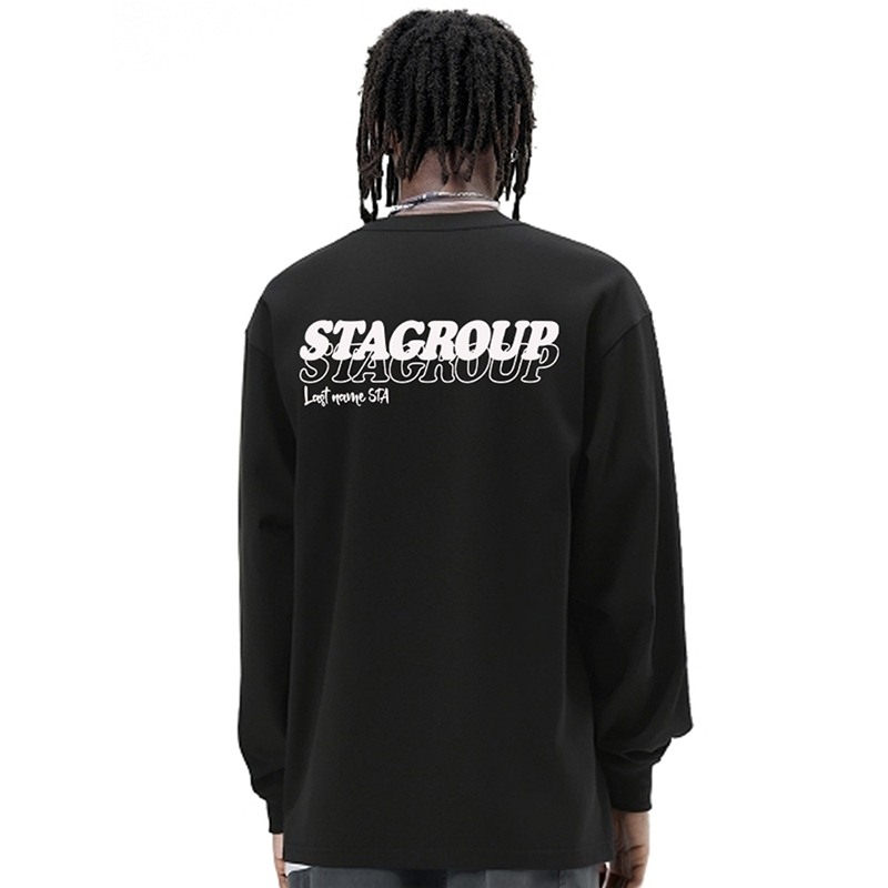 STA长袖T恤纯棉宽松上衣