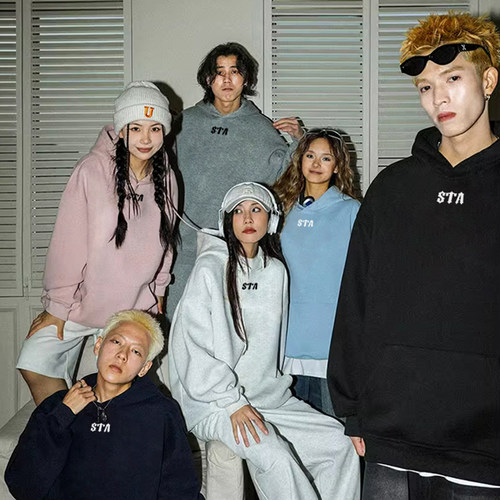 STA新字体基础连帽卫衣加绒