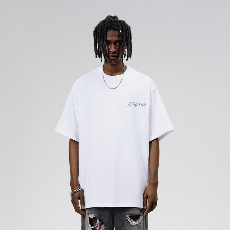 STA美式高街潮牌字母印花纯棉T恤