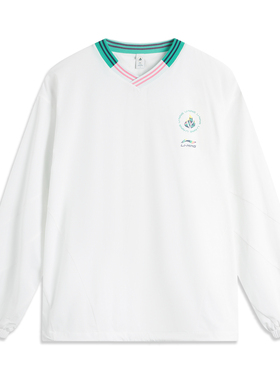 李宁男子简约透气时尚运动长袖轻盈卫衣套头衫 AAEU019