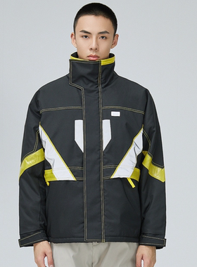 李宁棉服冬季LNG未来玩家雪丽棉赛车时尚保暖男女同款外套FJAD005