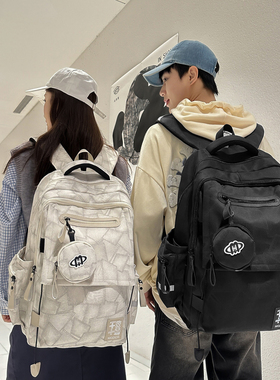 高品质减负护脊书包男潮酷风工装运动双肩包初高中大学生电脑背包