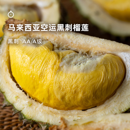 企鹅市集 黑刺榴莲 马来西亚整颗D200自然树上熟榴莲空运鲜果