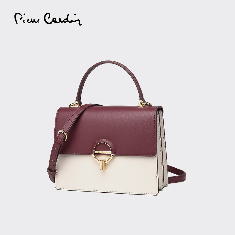 皮尔卡丹女包高级质感轻奢手提单肩包斜跨女士小包包风琴包小方包