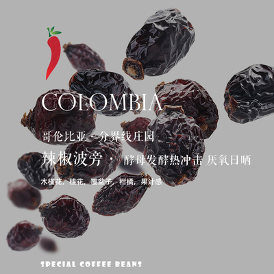 Colombia咖啡豆分界线辣椒波旁