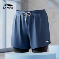 Li Ning swimming trunks for men, teenagers and adults, three-piece set, men's anti-embarrassment swimming cap, swimming goggles and swimming trunks, complete set of equipment thumbnail 5