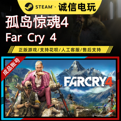 孤岛惊魂4 Far Cry 4 Steam 成品账号 全新零时长 可换绑