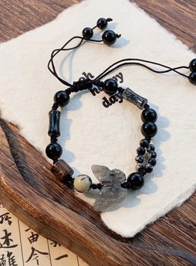 文艺复古国风蝴蝶串珠手串手链