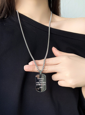 情侣项链男潮嘻哈卫衣毛衣链