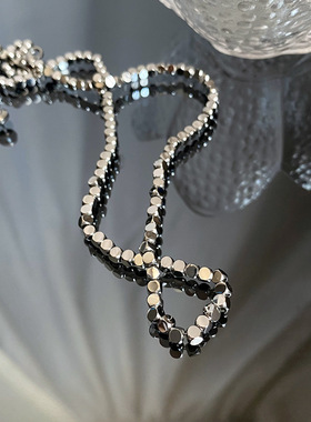 八方来财项链女钛钢小众碎金几两