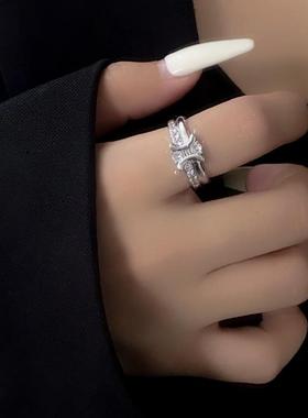 冷淡风韩潮轻奢锆石戒指男女